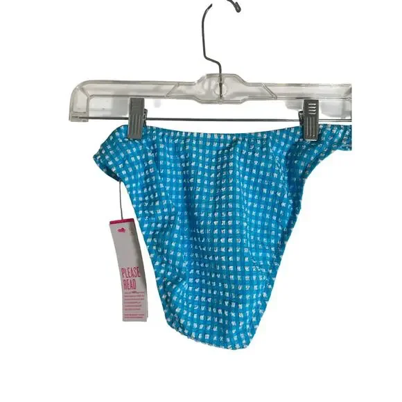 NWT Lily Pulitzer Turquoise Oasis Pico High Rise Beach Vacation Bikini Bottoms